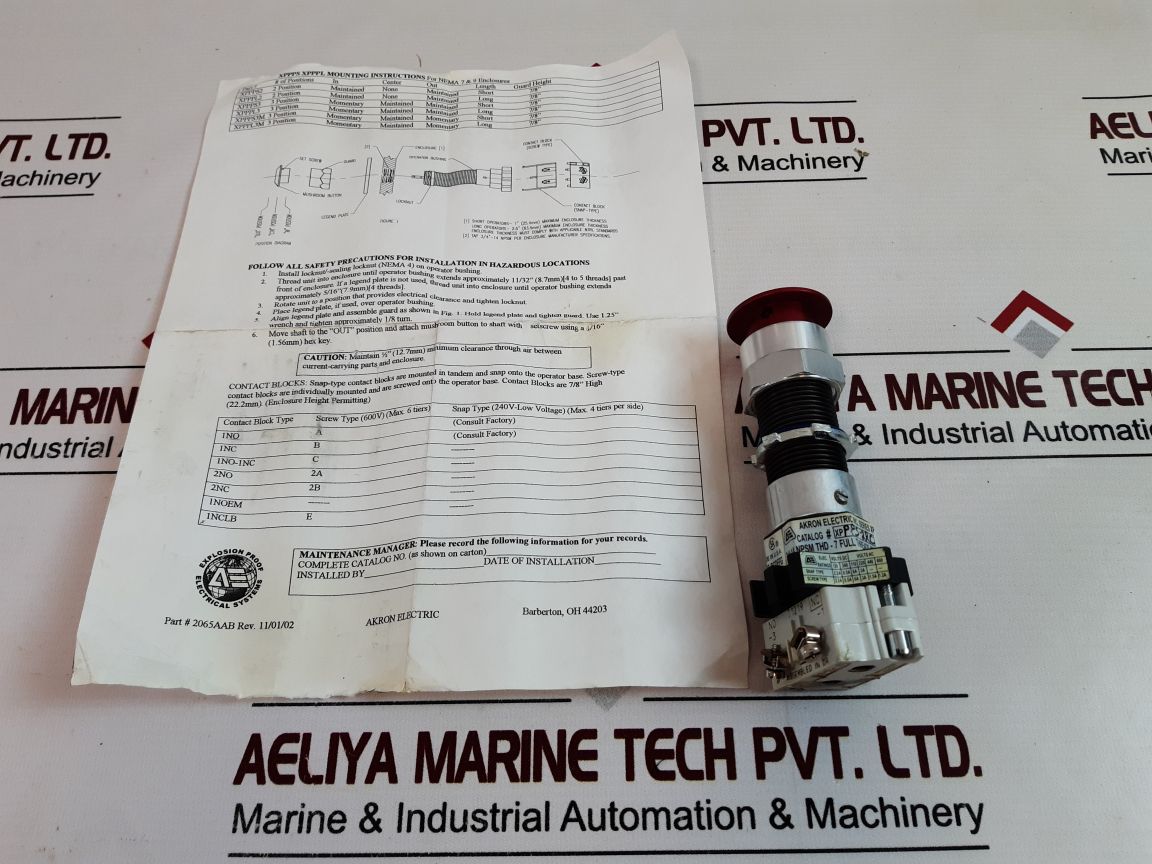 Akron Electric Xppps-2Rc Explosion Proof Push Button Switch Series Xp