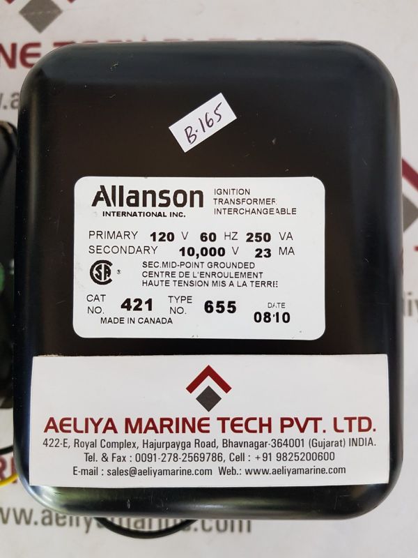 Allanson 655 Ignition Transformer Interchangeable