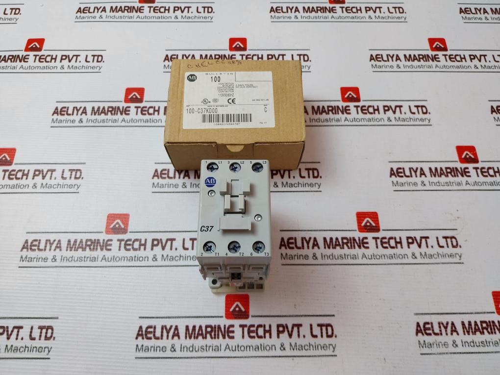 Allen-bradley 100-c37*00 Contactor Ser.C 3 Main Poles 100C37Kd00