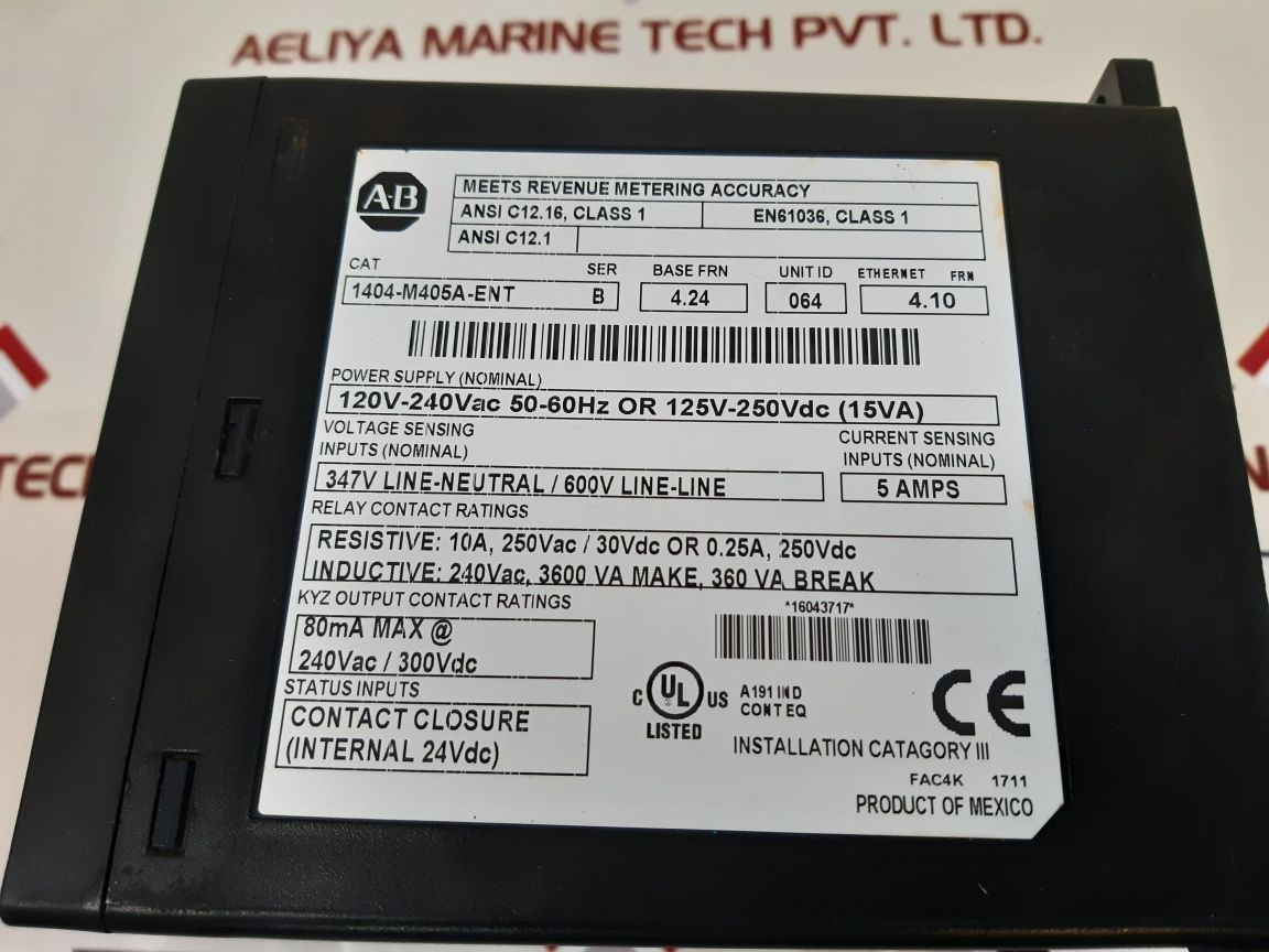 Allen-bradley 1404-m405A-ent Power Supply Ser: B Used