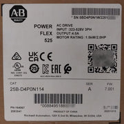 Sealed Pack Allen-bradley 25B-d4P0N114 Ser.A Powerflex 525 Ac Drive
