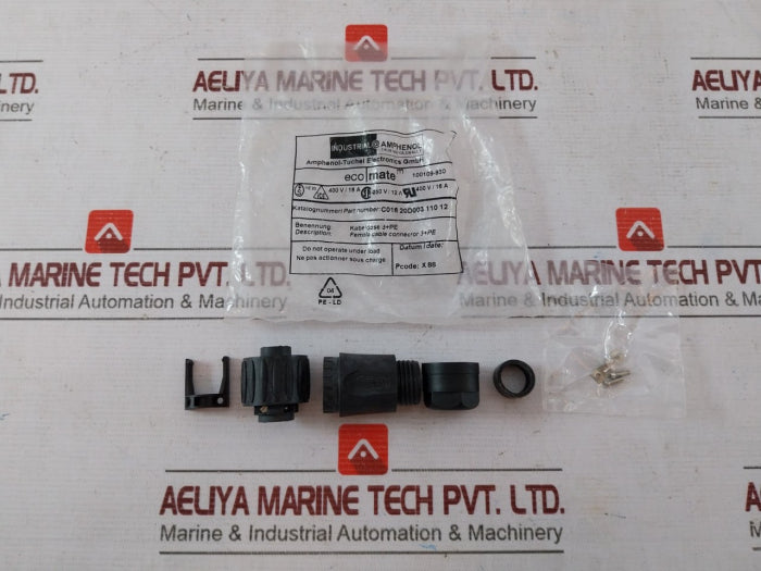 Amphenol 100109-930 Female Cable Connector 3+Pe Set C016 20D003 110 12 20Hz