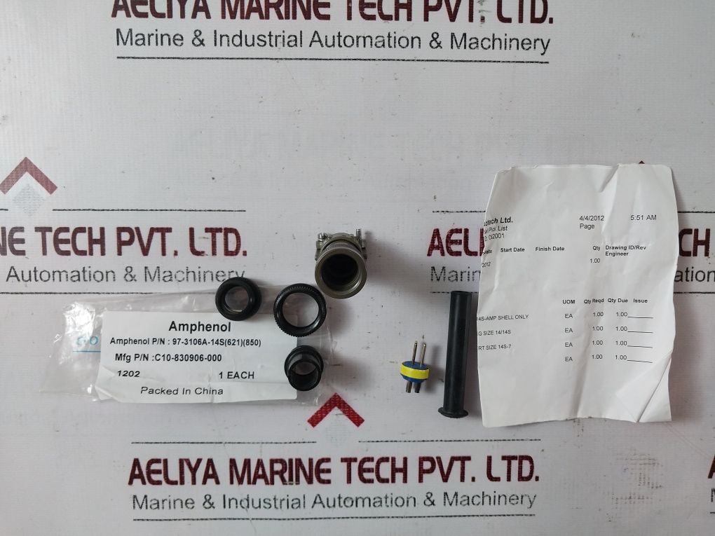 Amphenol/Glenair 97-3106A-14S(621)(850) Circular Shell Connector Plug Set