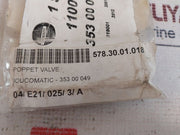 Asco 35300049 Single Subbase For Poppet Valve 3/2