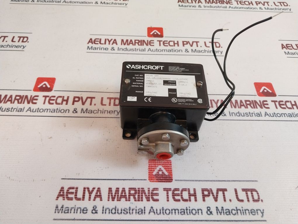 Ashcroft B424V Xfm Pressure Switch 125/250/480Vac 1/2A 125Vdc