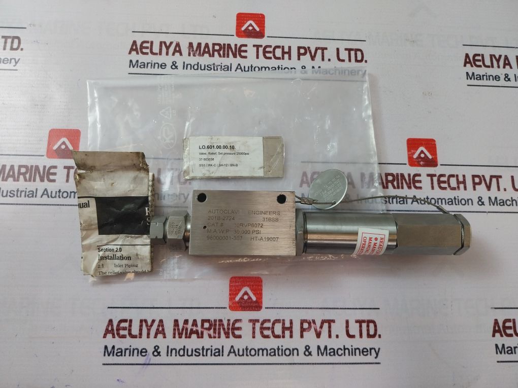 Autoclave Engineers 30Rvp6072 Relief Valve Series Rvp 25000Psi 