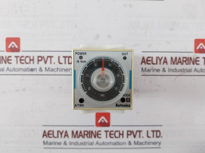 Autonics At8N Multi-function Analog Timer W/ Base 0-5 Sec 250Vac 100-240Vac