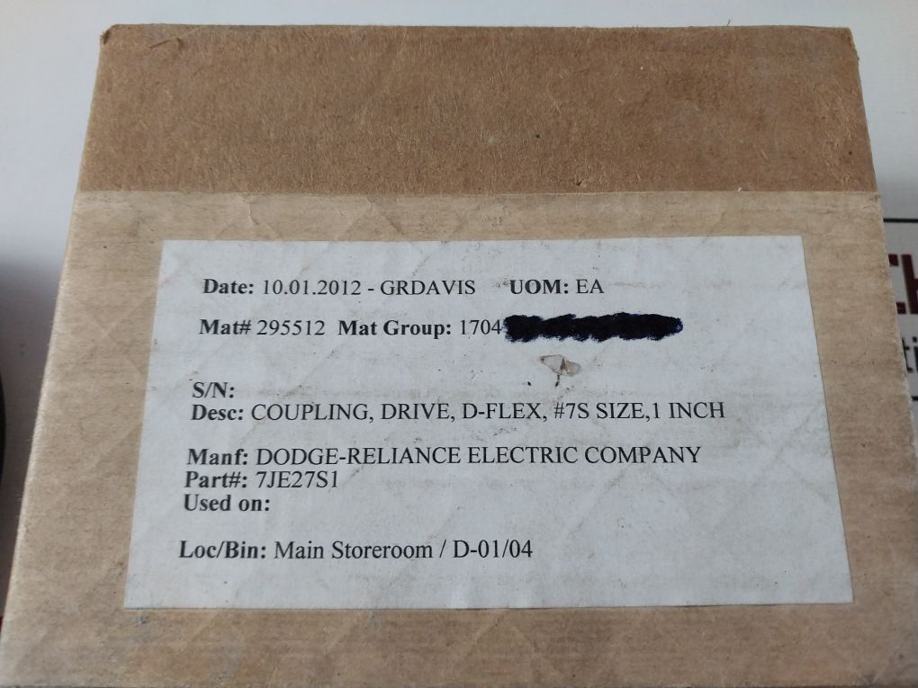 Baldor Dodge D-flex 7S Sleeve Coupling Flange 7Je27S1