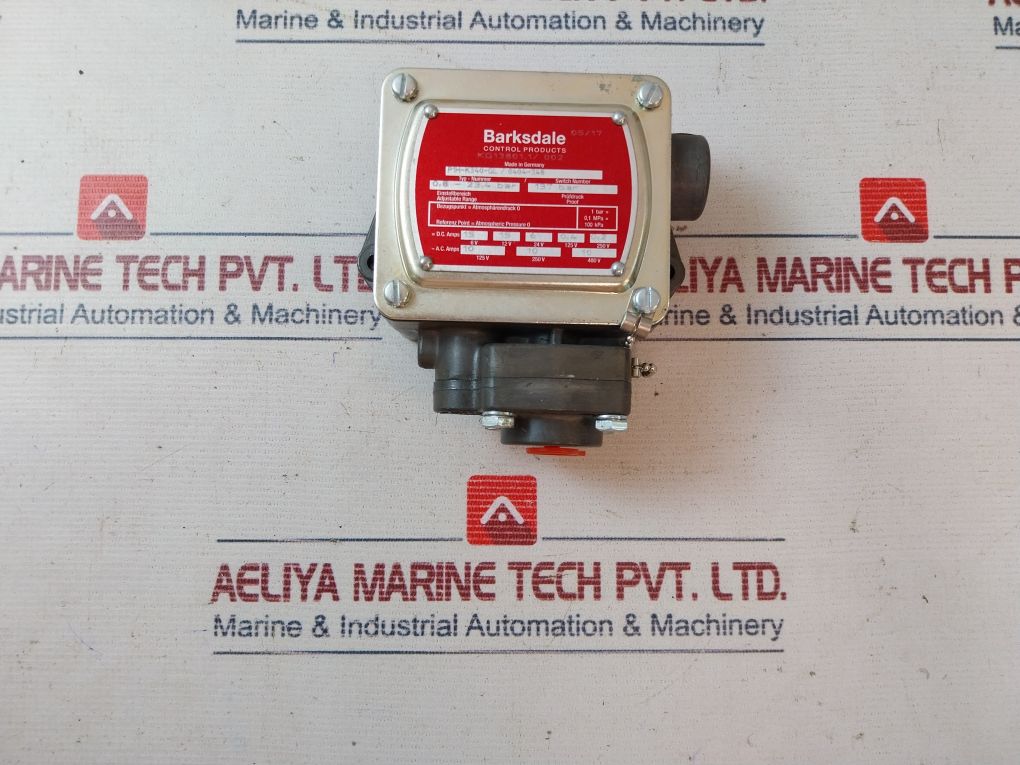 Barksdale P1H-k340-gl Pressure Switch With Test Cock