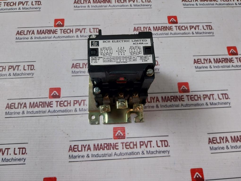 Bch Electric Mc10Dn Bhartia Cutler-hammer 40A 110 Volts 50Hz