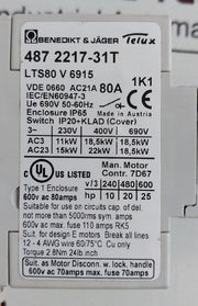 Benedikt & Jager 487 2217-31T Main Switch 4-pole 690V 50-60Hz