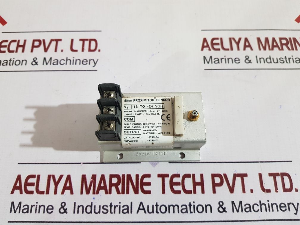 Bently Nevada 7200 Series Proximitor Sensor Vt (-18 To -24 Vdc) 18745-04