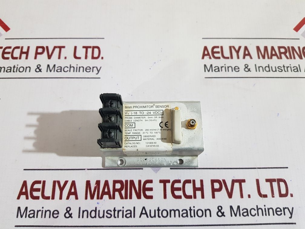 Bently Nevada 7200 Series Proximitor Sensor Vt (-18 To -24 Vdc) 131909-50
