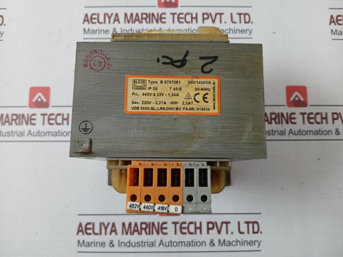 Block B 9707081 Transformer 500/1400Va 