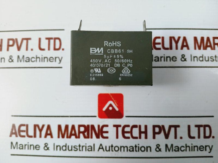 Bm Cbb61 Sh Fan Capacitor For Fan Regulators E215893 450V.Ac 50/60Hz