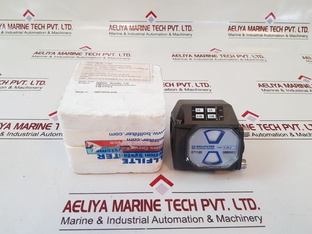 Bollfilter 4.36.2 Differential Pressure Indicator 0550001