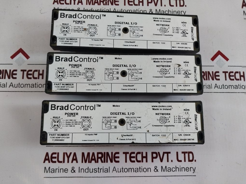 Brad Control/Molex Tcdei-8D0P-dyu-g01 Ethernet/Ip Digital I/O Module