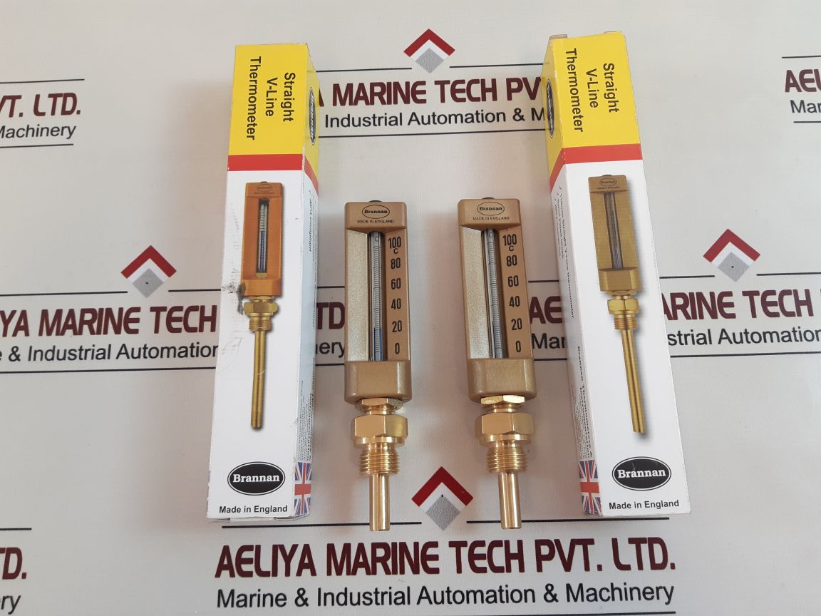 Brannan 0-100C Straight V-line Thermometer