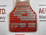 Bs&B Ecv Rupture Disk 3 Inches 5.000 Psi