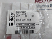 Burkert 0018-6654-010 Solenoid Magnet Coil 24V Dc