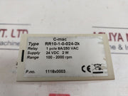 Cargotec C-mac Rr10-1-0-024-2K Tachometer Relay 0-10 Sec 1 Pole 8A/250 Vac