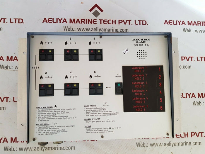 Deckma 815.5-6 gl fire alarm system 
