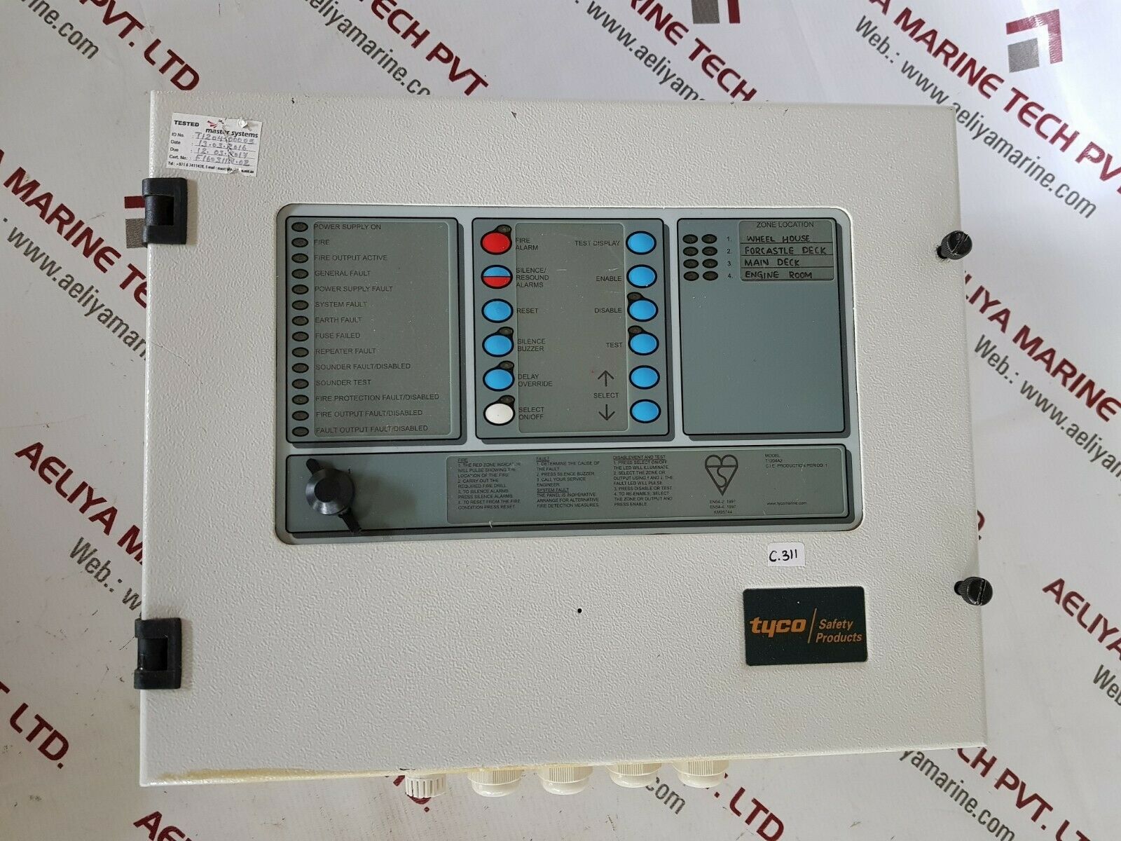 Tyco T1204A2 Fire Control Panel Km95744