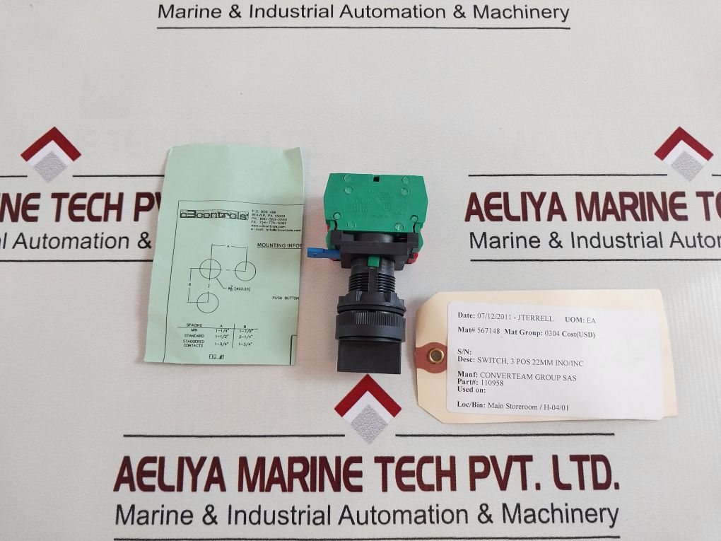 C3 Controls Wno/Wnc 22Mm Ie Push Button, Selector Switchs
