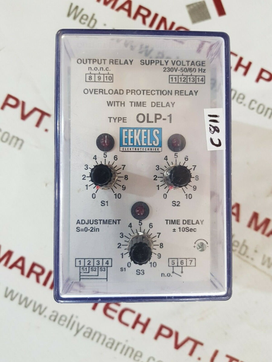 Eekels olp-1 overload protection relay with time delay