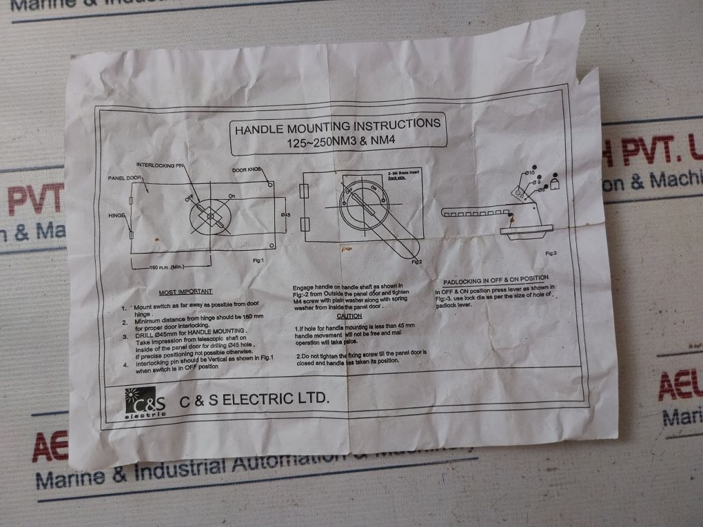 C & S Electric Handle Mounting 125~250Nm3