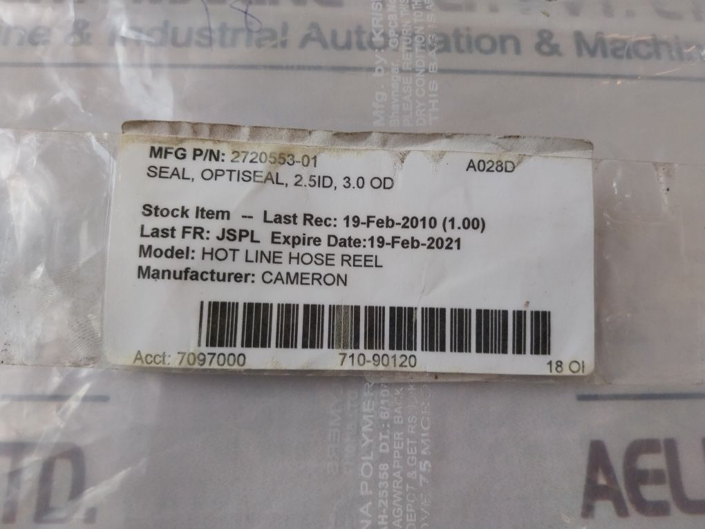 Cameron 2720553-01 Seal Ring
