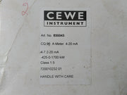 Cewe Instrument Cq96 Ammeter Analog Panel Meter 4-20 Ma