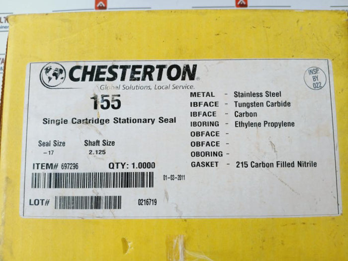 Chesterton 155 Single Cartridge Seal Kit