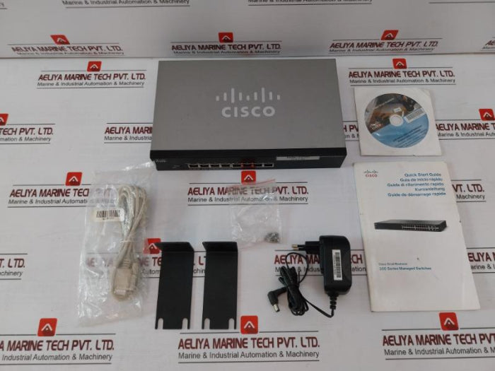 Cisco Sf300-08 Managed Switch Set E317539 100-240V- 50/60Hz 0.5A 12V-1A