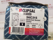 Clipsal 56C315 Grey Switched Socket Outlet