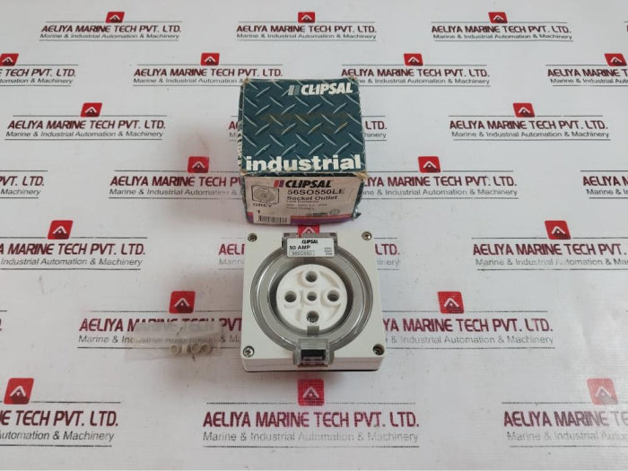 Clipsal 56So550Le Three Phase Socket Outlet 56 Series 50A 500Vac 50Hz (Grey)