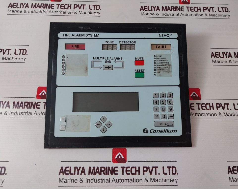 Consilium Nsac-1 Fire Alarm System Front Panel Only 24V Dc