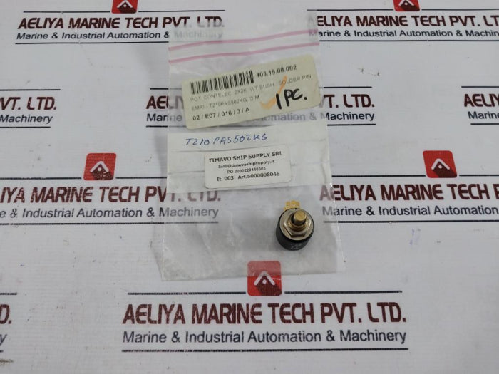 Contelec Pd2 210-4Fm Potentiometer Wt Bush Solder Pin T210Pas502Kg