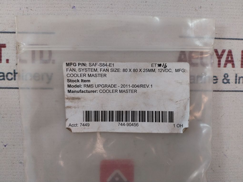 Cooler Master Saf-s84-e1 Cooling Fan 12 Vdc