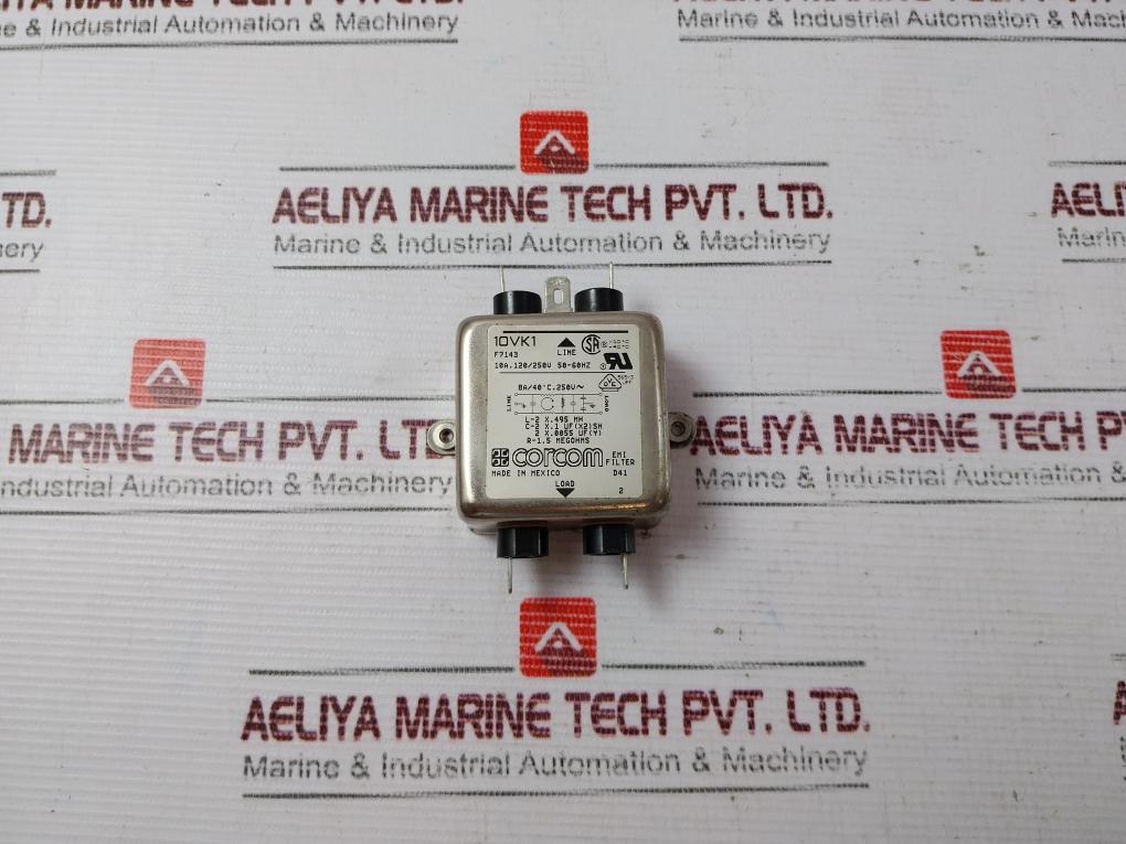 Corcom 10Vk1 F7143 Emi Line Filter 10A 120/250V 50/60Hz