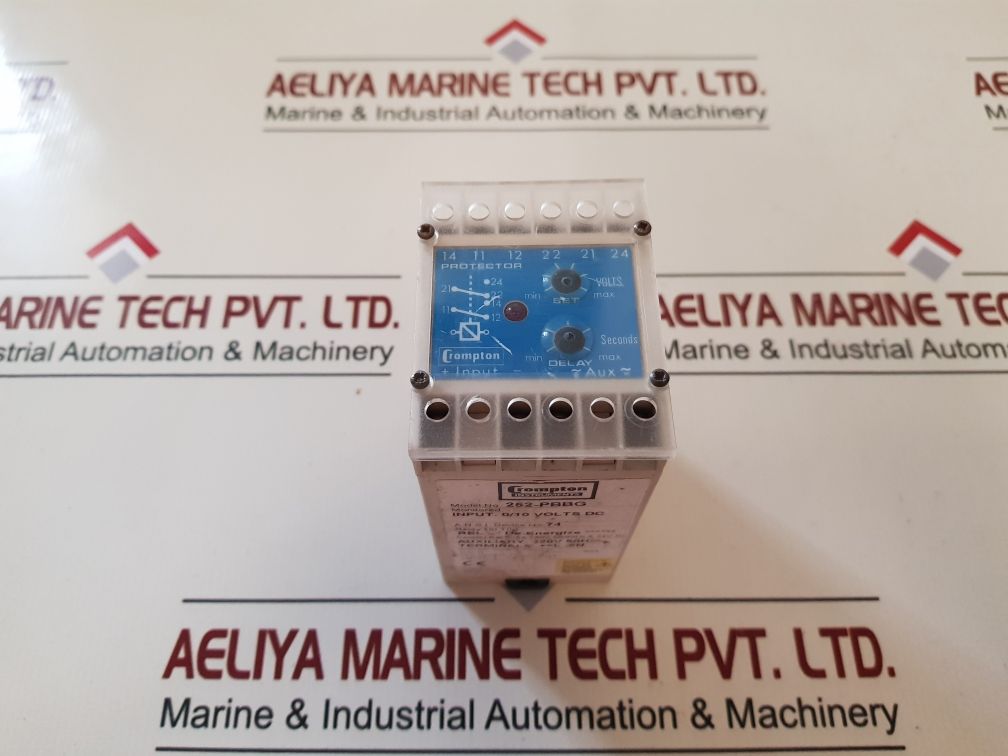 Crompton 252-pbbg Motor Protection Relay On Trip 5A 250V 50/60 Hz