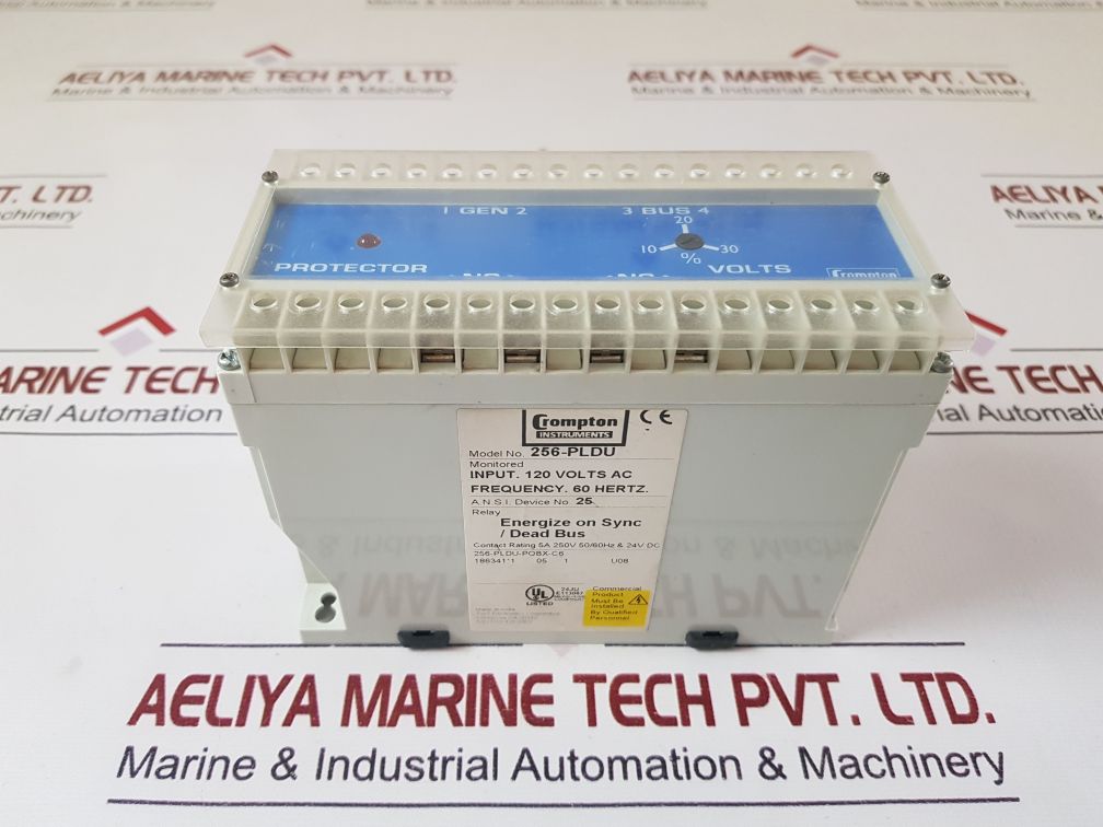 Crompton 256-pldu-pqbx-c6 Protector Relay 120 Volts Ac