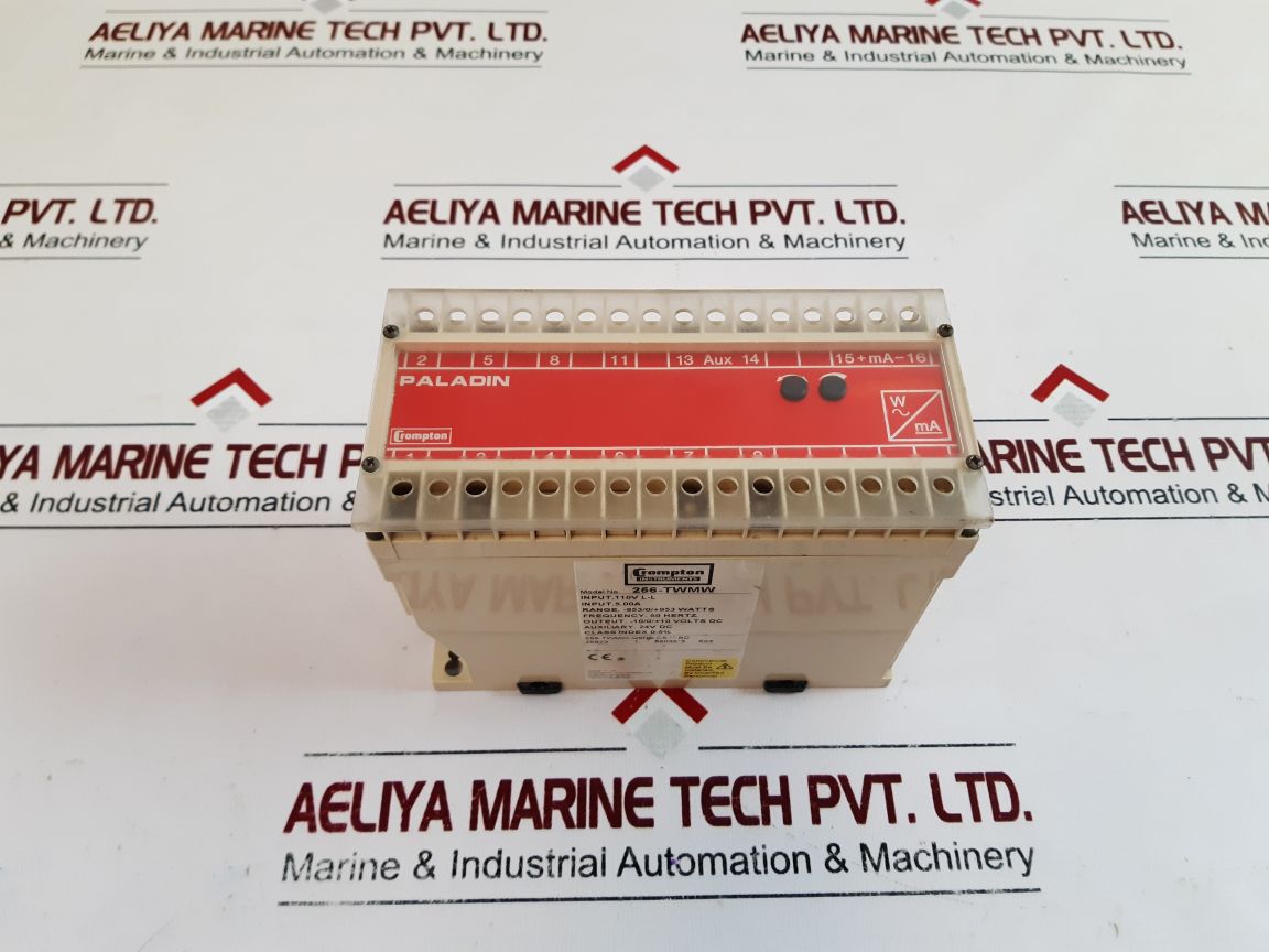 Crompton 256-twmw Unbalanced Load Watt Transducer -953/0/+953 Watts