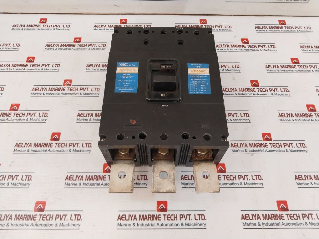 Crompton Greaves Kf600C Case Circuit Breaker Moulded 250A 600V