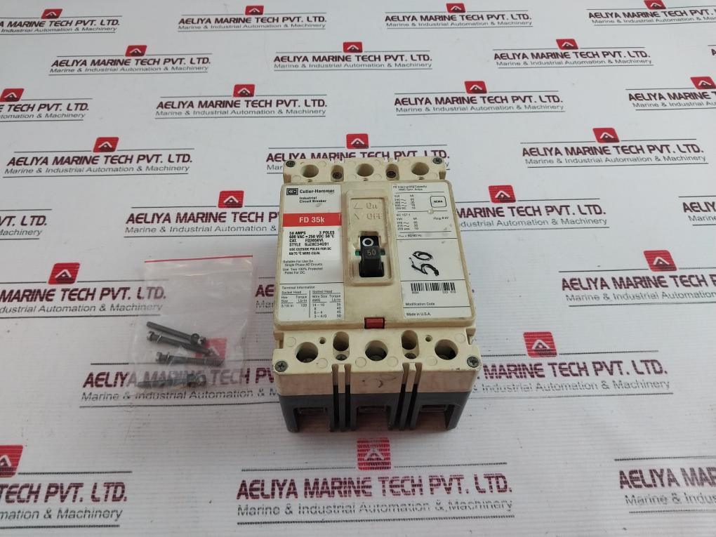 Cutler-hammer Fd3050Vl 3 Poles Industrial Circuit Breaker 50/60 Hz