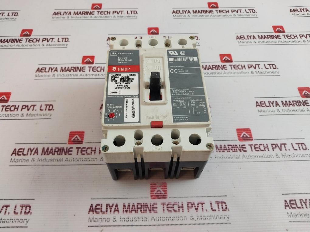 Cutler-hammer Hmcp015B0C Motor Circuit Protector 15Amp Ser C