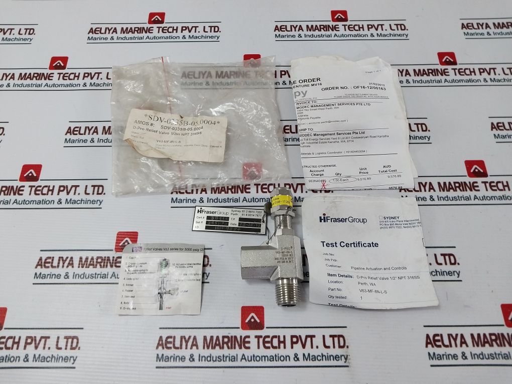 D-pro V63-mf-8N-l V63 Series Relief Valve 1/2" Npt 10-250Psig
