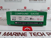 Daito Keiki Au 02059701 Pressure Compound Gauge 10 To 30 Kpa