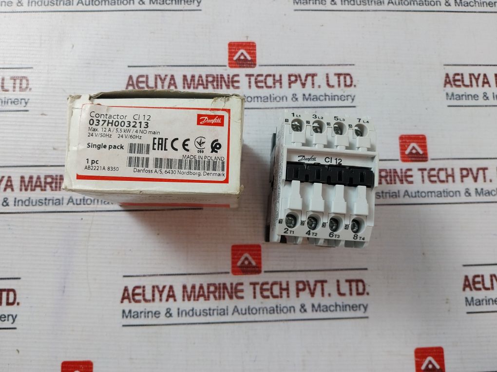 Danfoss Ci 12 Contactor 522-0005 20A 600Vac 50/60Hz