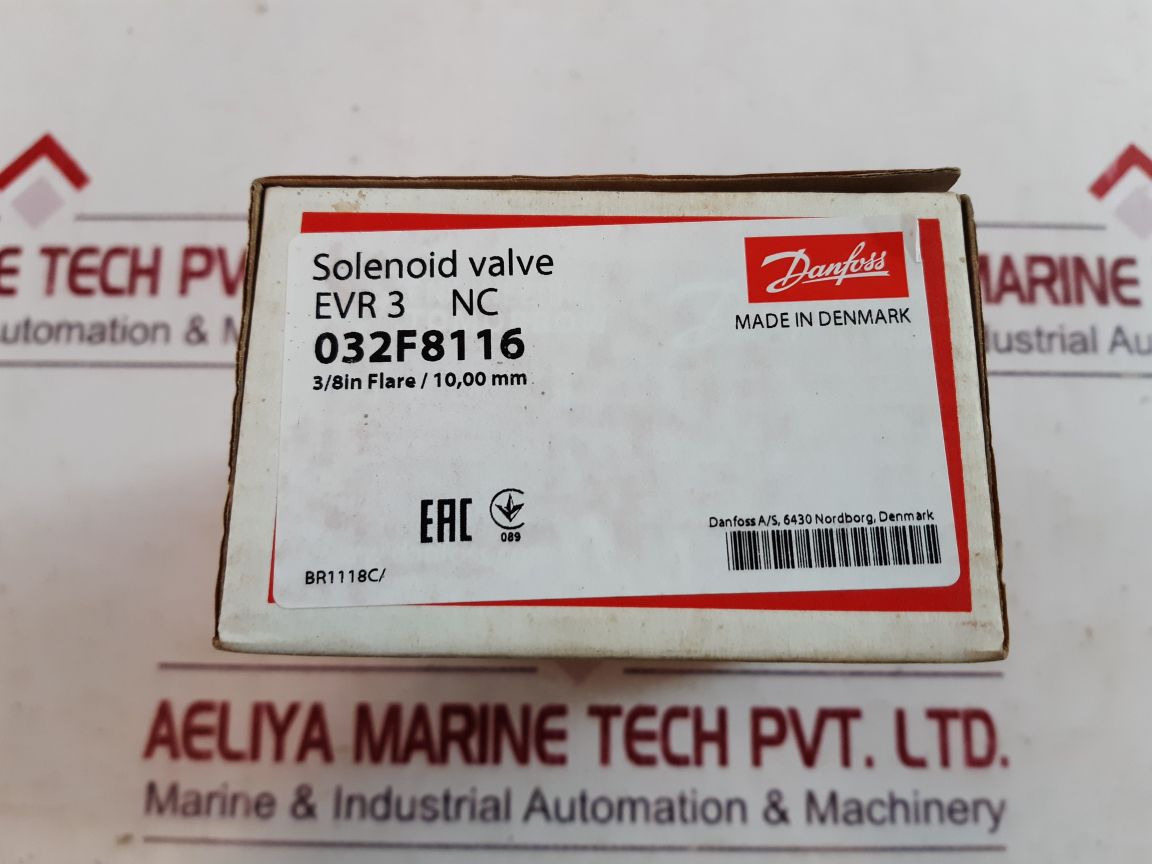 Danfoss Evr3 Nc Solenoid Valve 032F8116